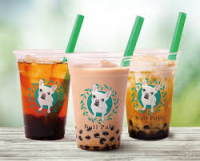 タピオカ,ミルクティー,紅茶,ドリンク,カップ,ストロー,BULL PULU,犬イラスト