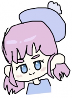 イラスト,女の子,ピンク髪,青い目,帽子,ゆるい絵