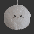 白い,ふわふわ,顔,かわいい,キャラクター