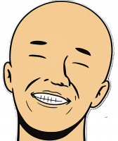 イラスト,笑顔,男性,坊主頭,顔アイコン