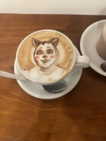 ラテアート,コーヒー,カプチーノ,ネコ,顔,カフェ