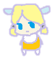 ドット絵,女の子,青い目,金髪,動物耳,パステルカラー,ケモノ