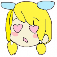 イラスト,女の子,金髪,アニメ風,ハート目,ツインテール,手書き風