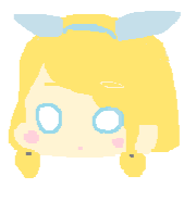 女の子,金髪,双葉,リボン,アニメ風,デフォルメ