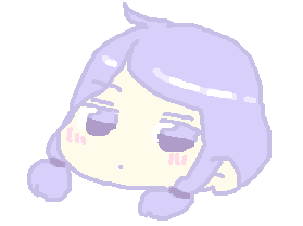 女の子,ゆるい,パステル,紫髪,アニメ風,デフォルメ