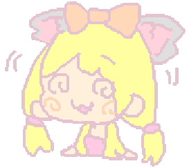 イラスト,女の子,パステルカラー,リボン,アニメ風,ツインテール,デフォルメ