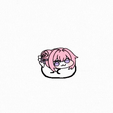 アイコン,イラスト,ピンク髪,女の子,猫口,バラ,かわいい,紫目