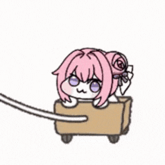 猫,ピンク髪,箱,可愛い,アニメ風,デフォルメ