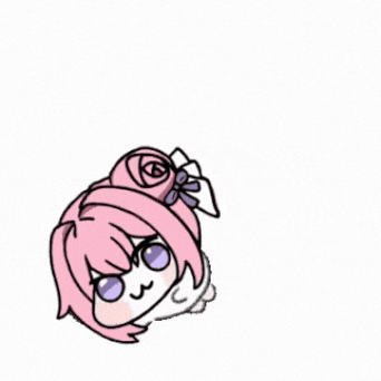 猫,ピンク髪,ゆっくり,かわいい,アニメ風,イラスト