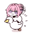 女の子,ピンク髪,アヒル,動物,かわいい,イラスト,ちびキャラ