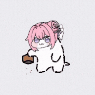 かわいい,ゆるキャラ,ピンク髪,紫目,カップ,動物キャラ,イラスト,アニメ風