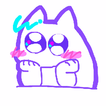 猫,イラスト,かわいい,落書き,紫色,頬を染める,大きな目