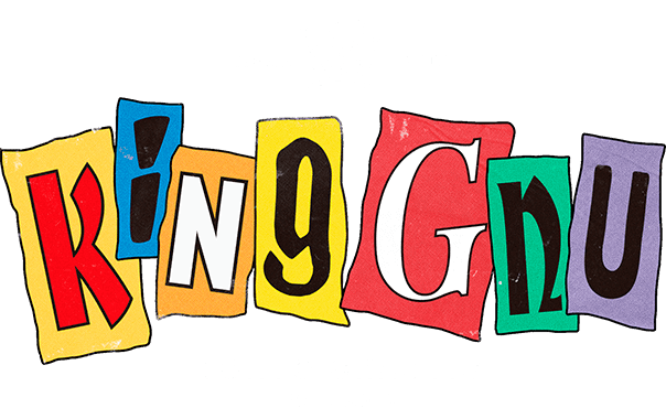 King Gnu,ロゴ,カラフル,TOKYO CHAOTIC,JAPAN MADE,EST. 2017