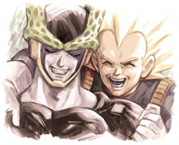 ドラゴンボール,セル,ベジータ,アニメ,笑顔,ツーショット